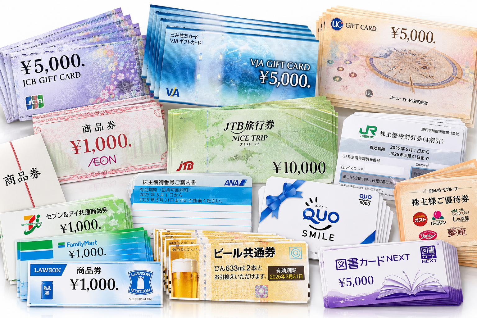 チケット・金券・株主優待券の買取